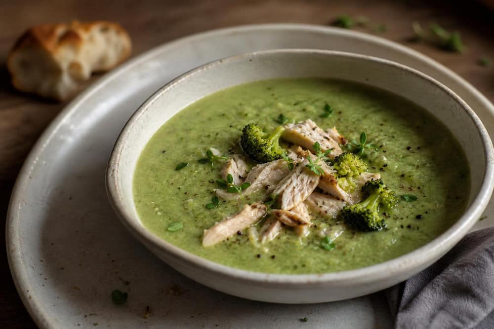 Broccolisoep met kip
