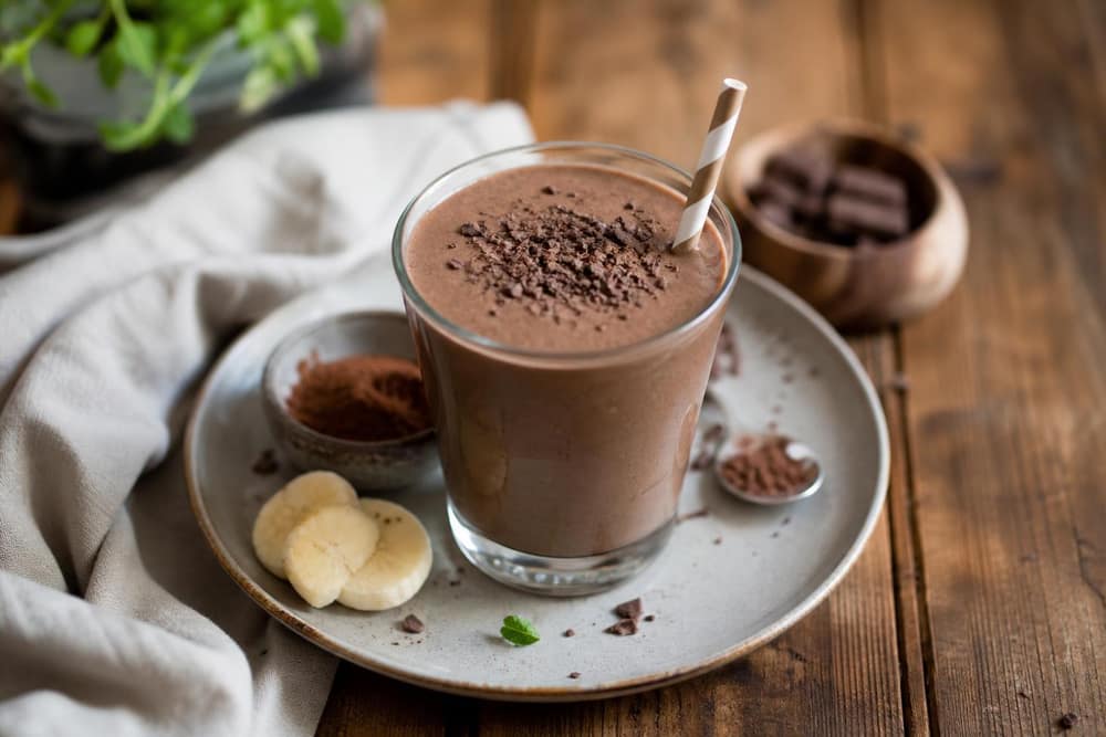 Chocolade-eiwitsmoothie