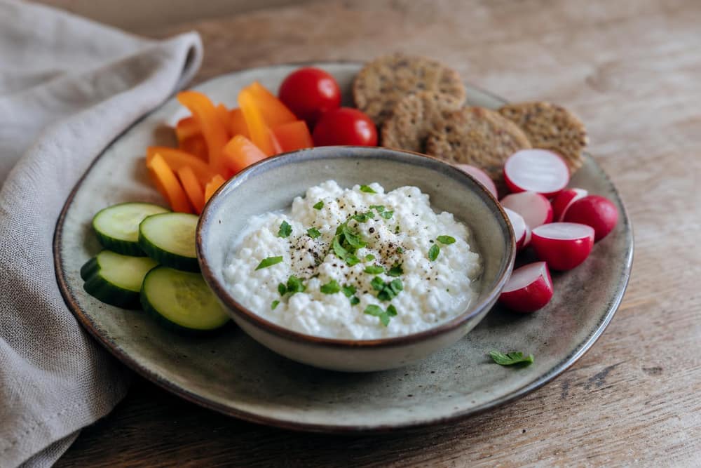 Cottage cheese-dip met groente