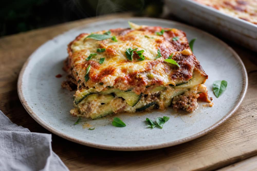 Koolhydraatarme lasagne met courgette