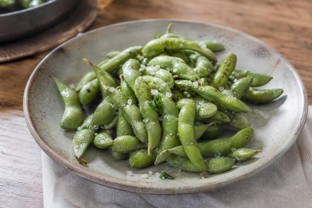 Edamame met grof zout