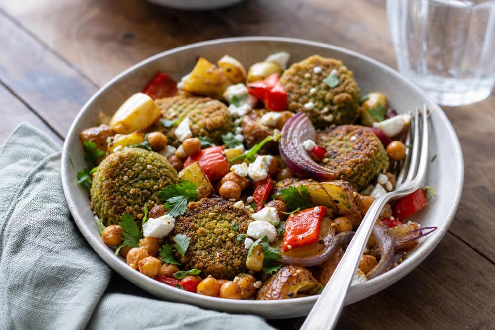 Falafel-bowl uit de oven