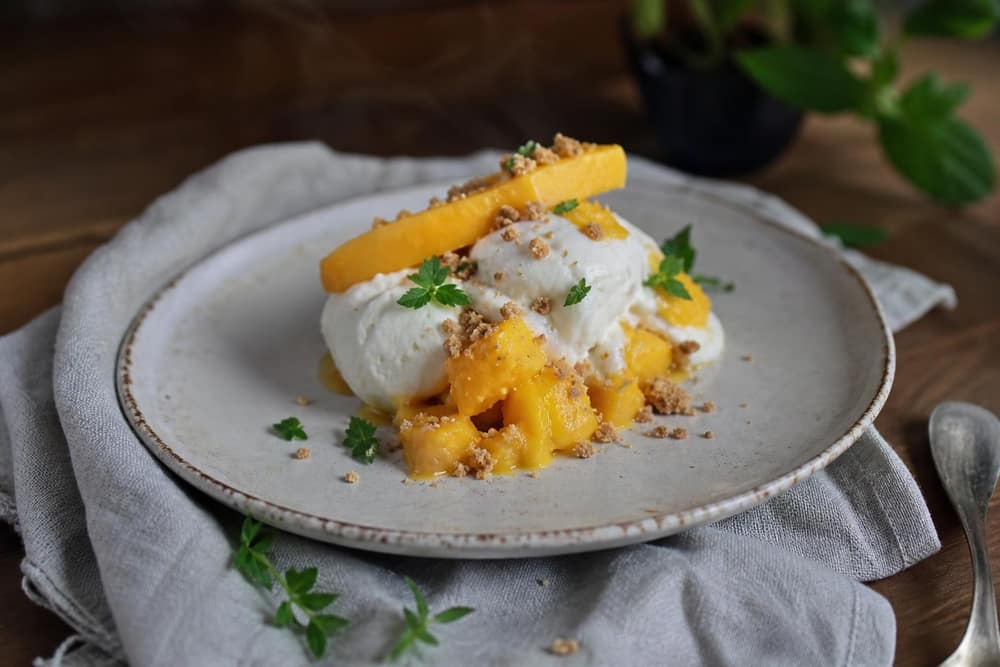Frozen yoghurt met mango