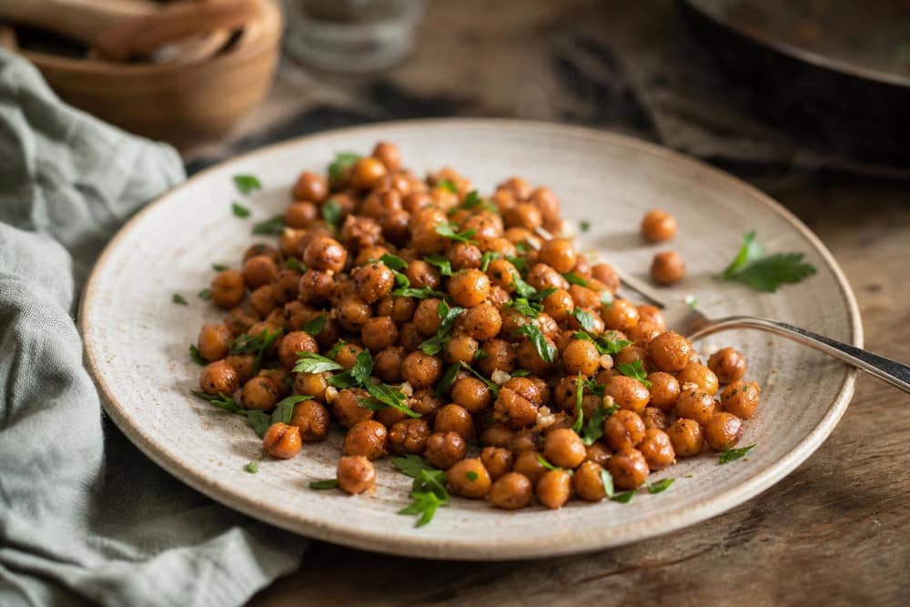 Gebakken kikkererwten uit de oven