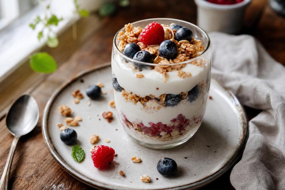 Gezonde yoghurt parfait