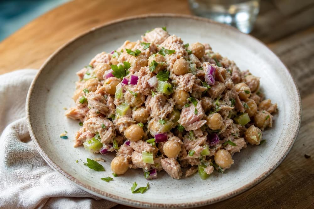 Kikkererwten-tonijnsalade